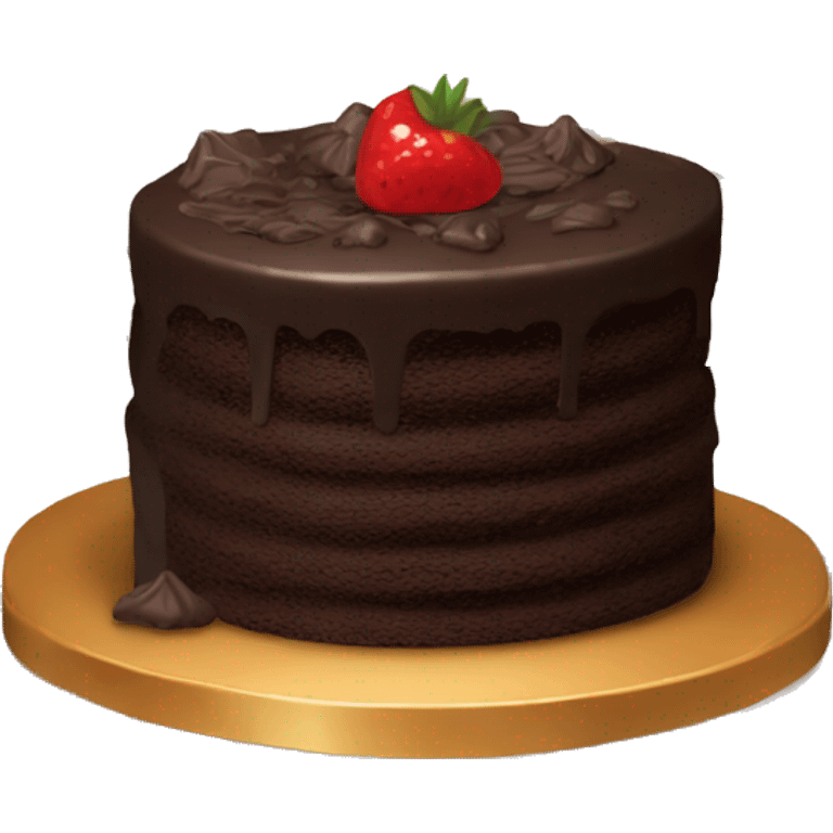 Black chocolate cake emoji