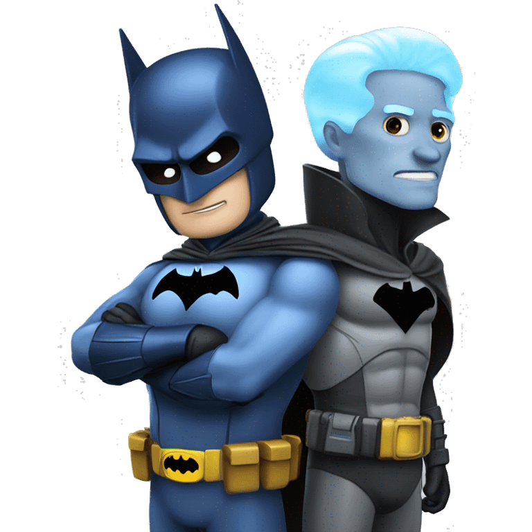 Batman and mr freeze emoji