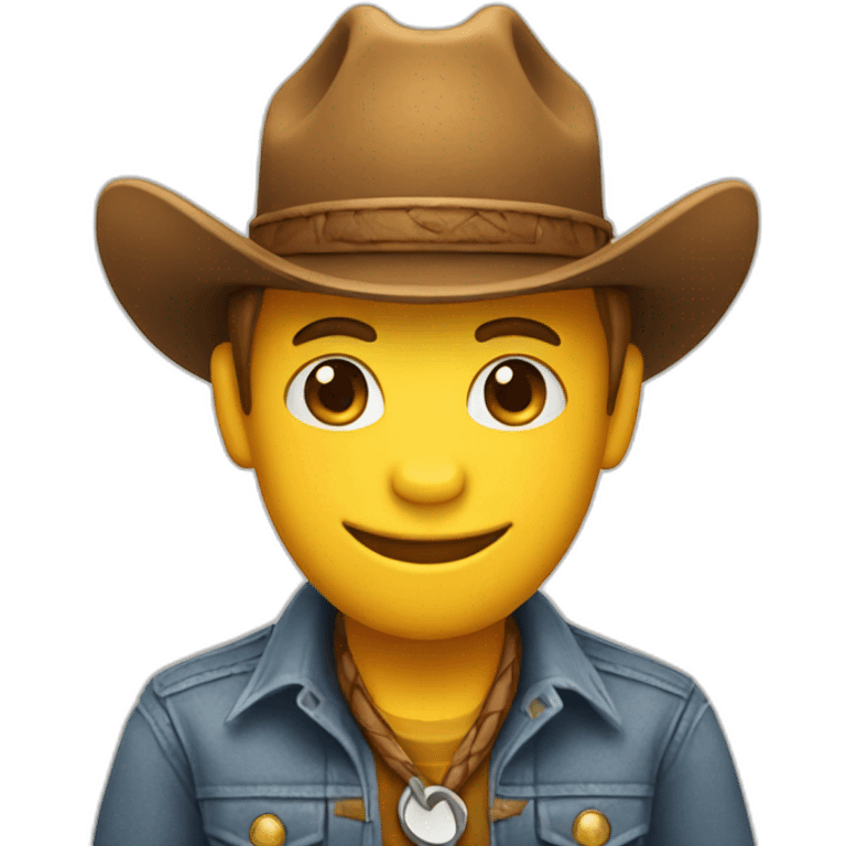 emoji whit cow boy hat and thumb up  emoji