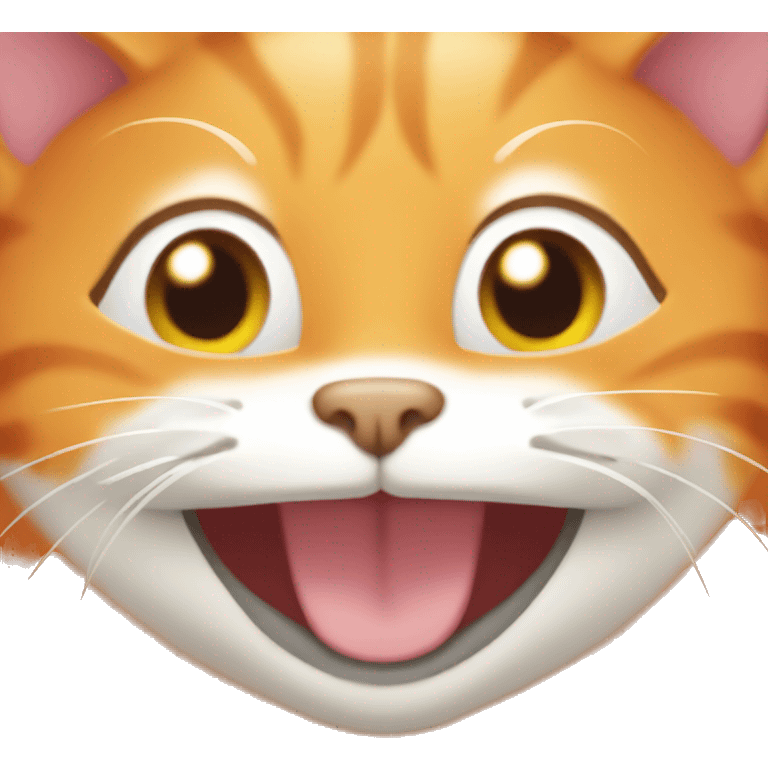 Orange cat smile emoji