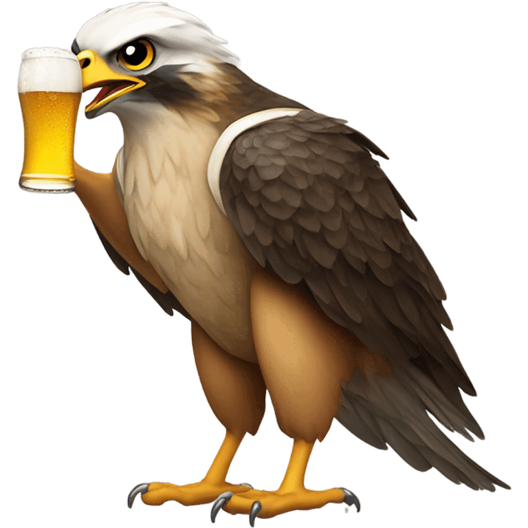 falcon holding a beer emoji