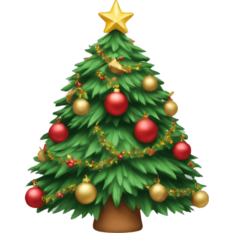 beautiful decorated christmas tree  emoji