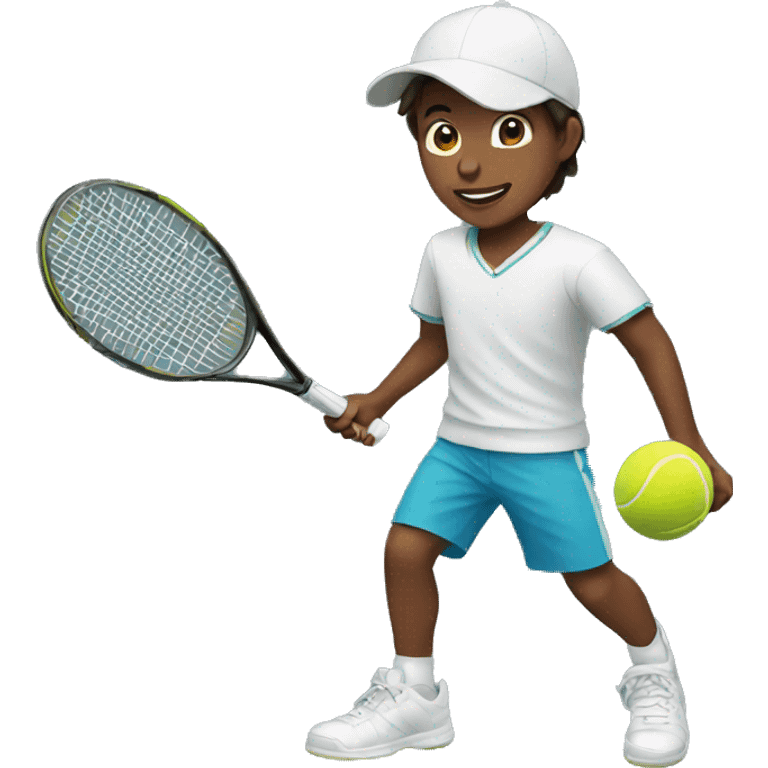 boy playing tennis emoji