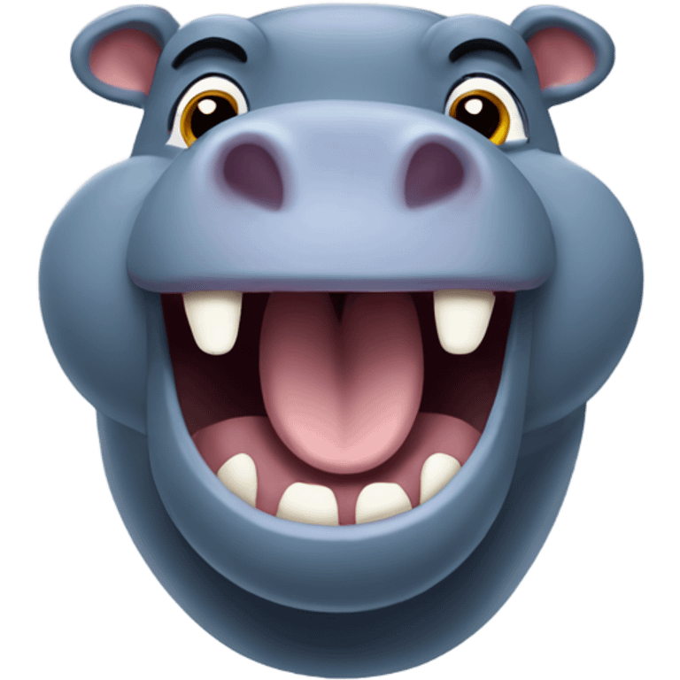 a hippo slapping his face emoji