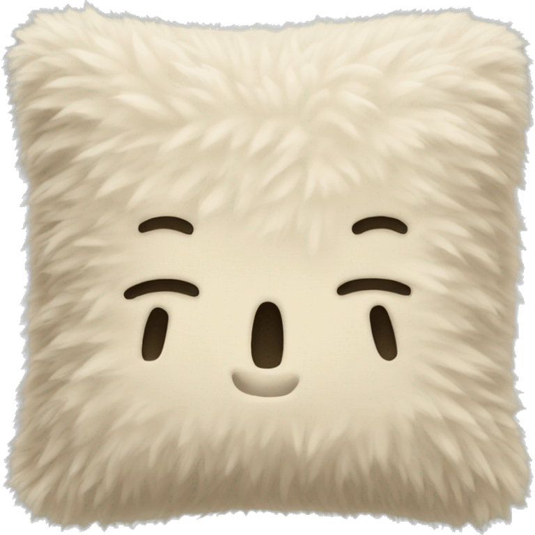 Beige fluffy pillow emoji