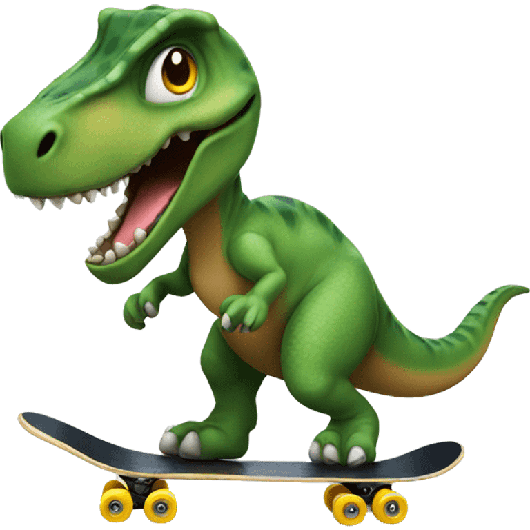 dinosaur skateboarding  emoji