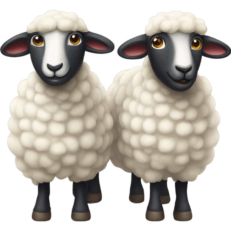 Sheep couple emoji