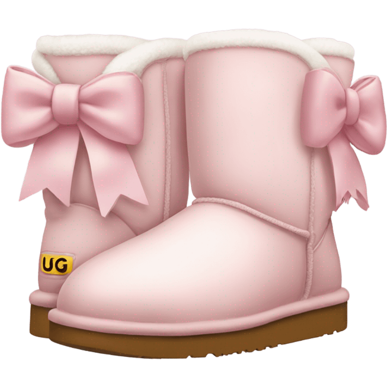 uggs with pale pink bows emoji