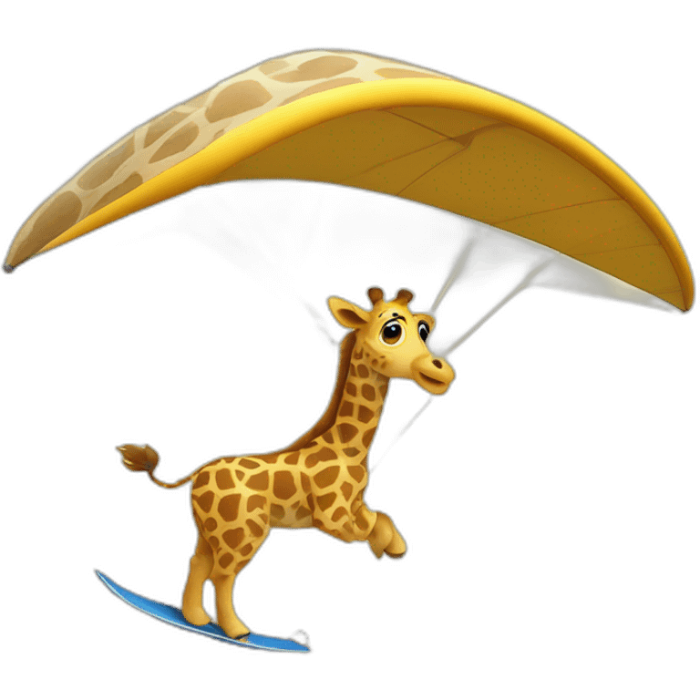 giraffe hang-gliding emoji