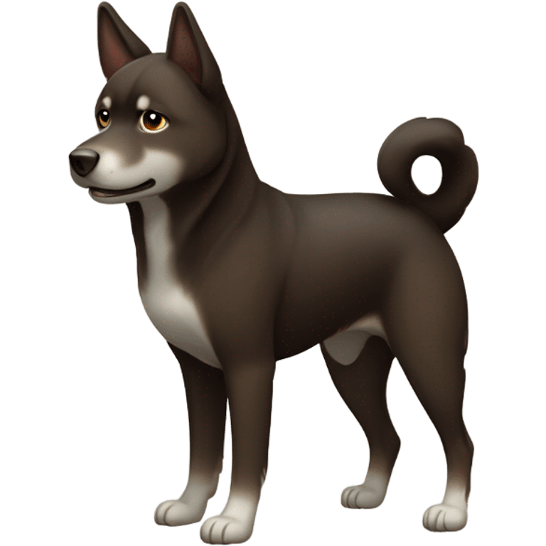 Verry dark brown shikoku emoji