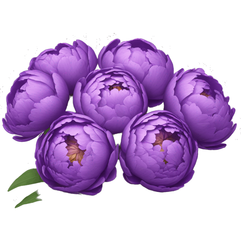 Purple peonies bouquet  emoji