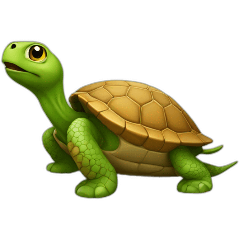 Chat sur une tortue emoji