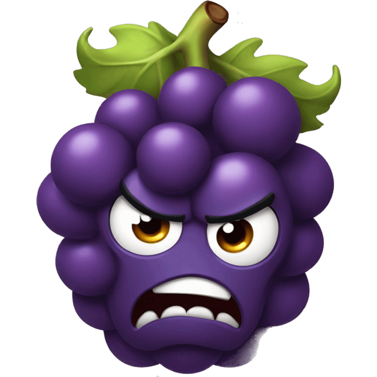 angry grape with horns emoji