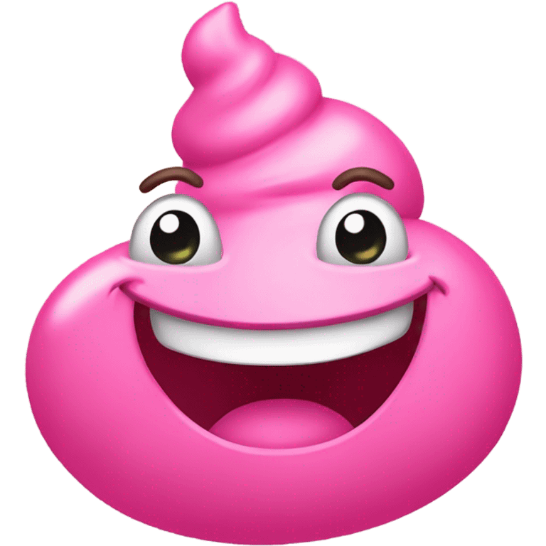 Pink poopy emoji