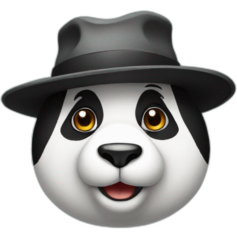 Panda with hat emoji