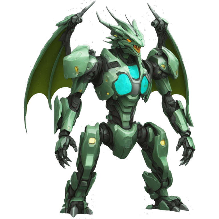 Mecha Dragon full body emoji