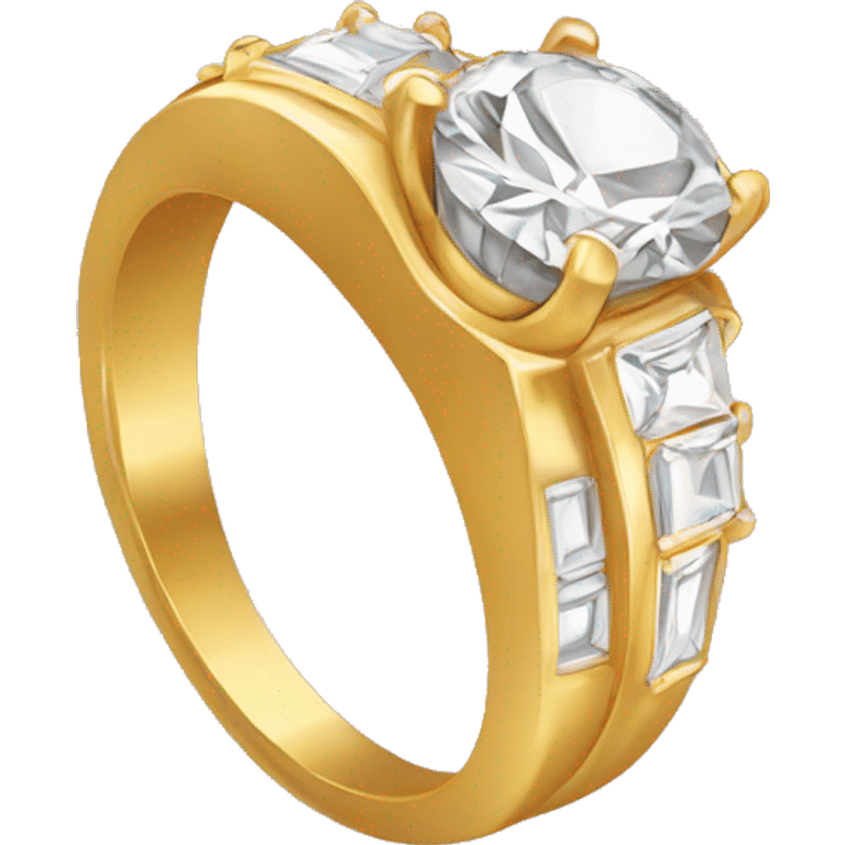 Gold engagement ring emoji