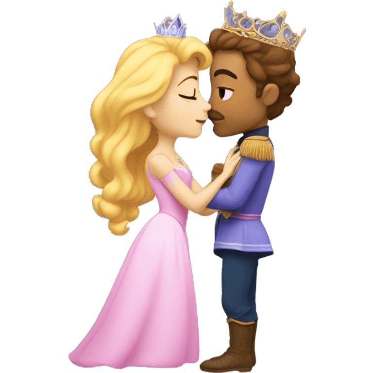 The princess gives a kiss emoji