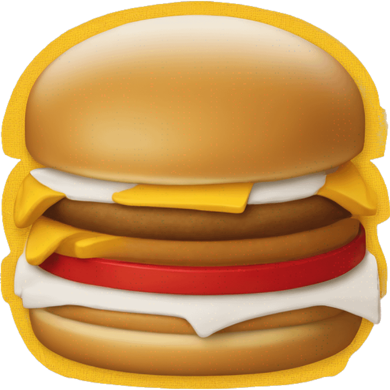 “McDonald’s store with the iconic golden arches, a red and yellow color scheme, and a simple, recognizable design that captures the essence of a fast food restaurant.” emoji