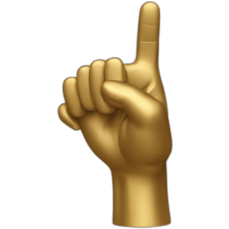 Brass pointing hand emoji