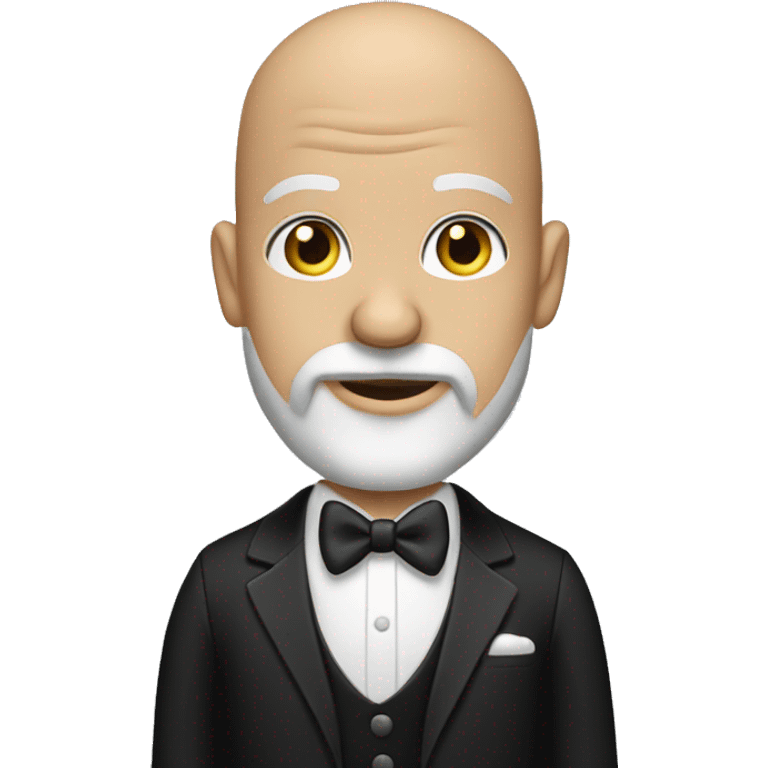 Bald man with beard in tux  emoji