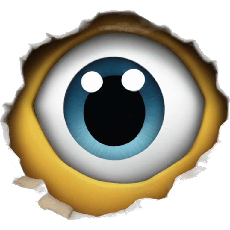 eye in wall hole  emoji