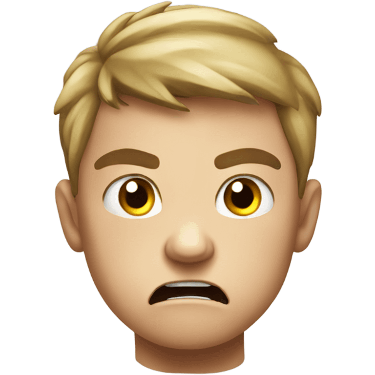 angry boy with ha emoji