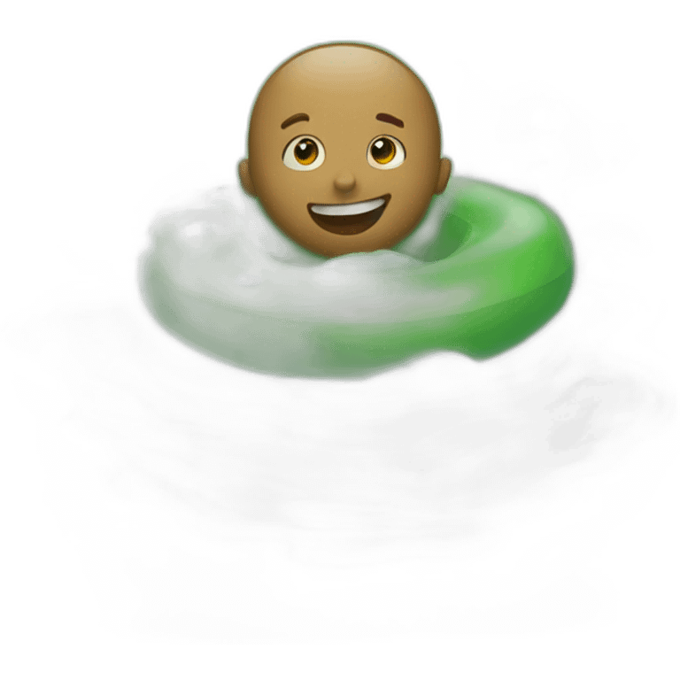 funny guy in a green pool emoji