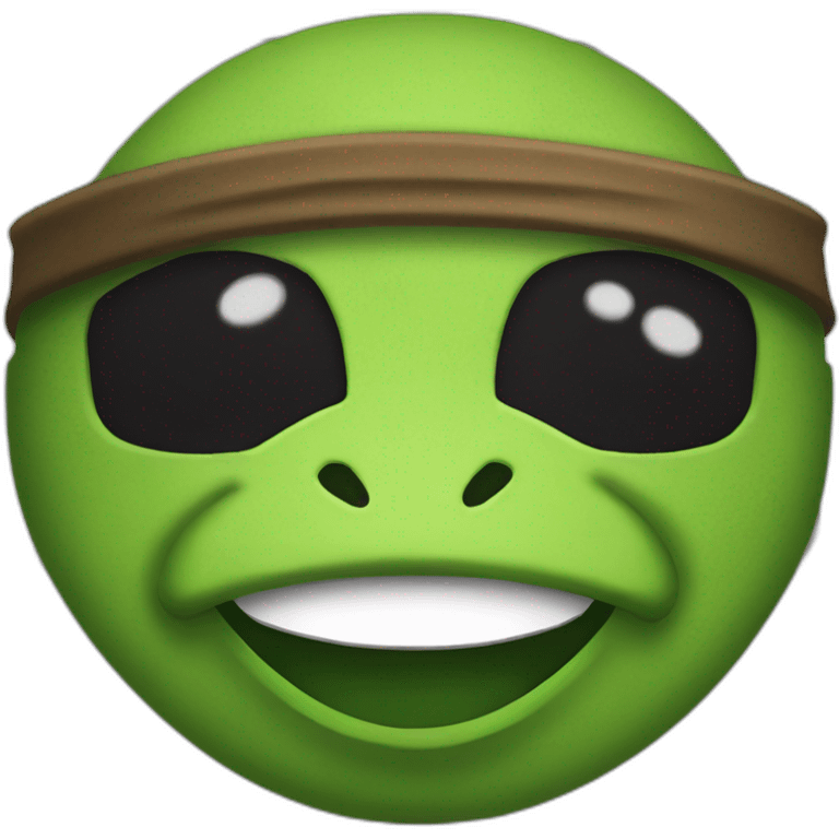 Ninja turtle face emoji