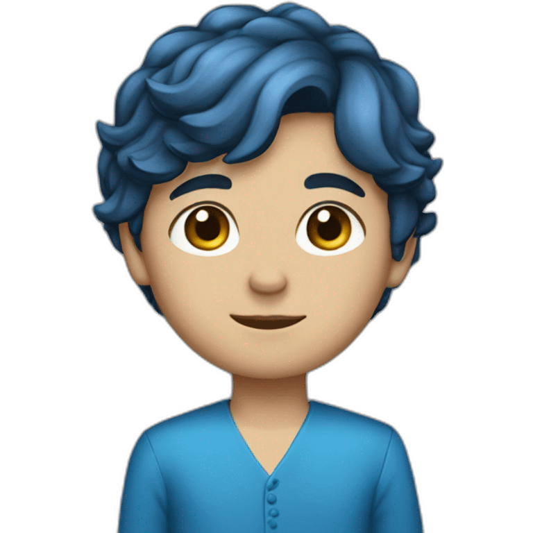 Boy with Elegant blue dress emoji