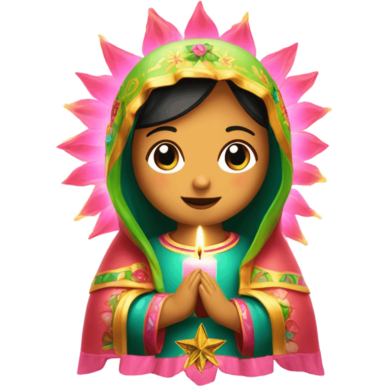 La virgen de Guadalupe candle emoji