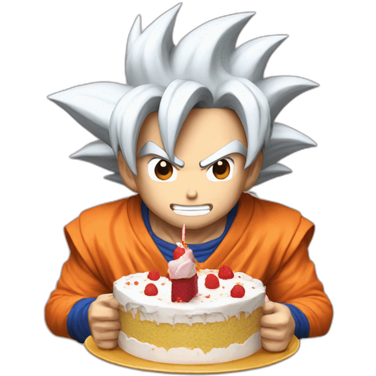 Goku eating cake  emoji