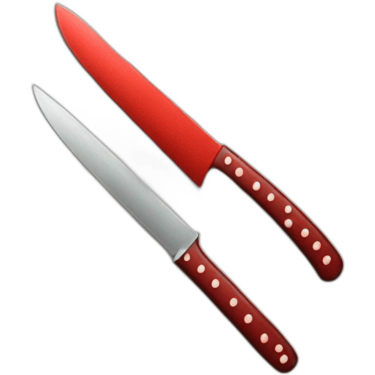 Red knife with pale red dots emoji