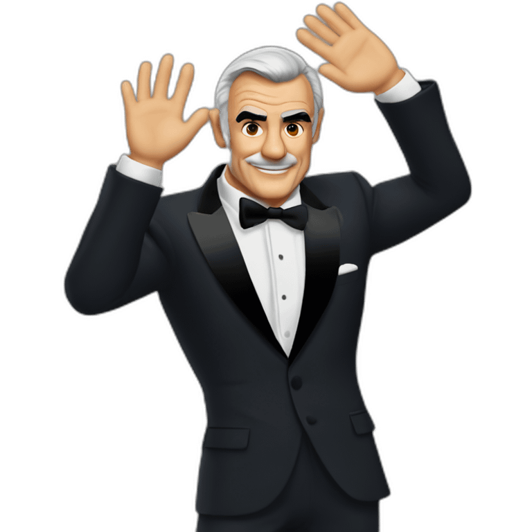 Sean connery as james bond waving emoji