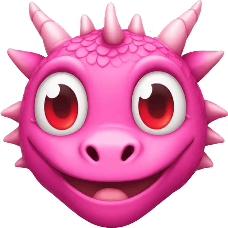 Pink dragon with heart eyes  emoji