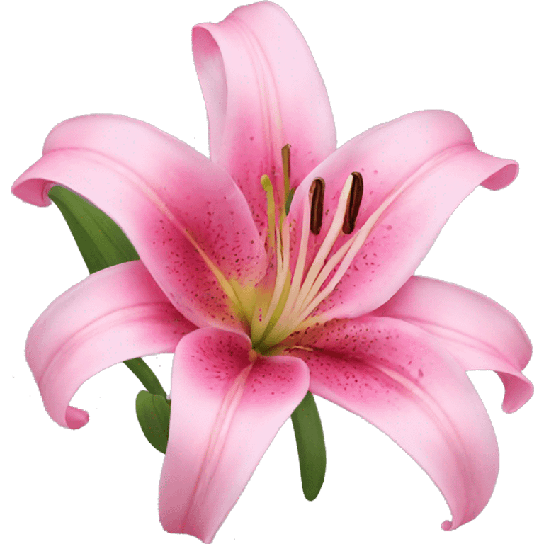 Pink lily emoji