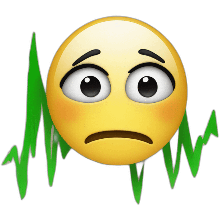 sad face on a line chart emoji