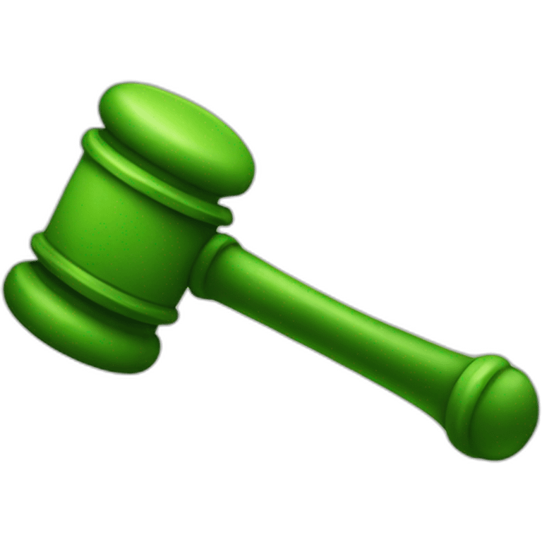 Green judge hammer emoji