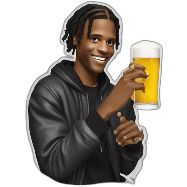 Asap rocky drink beer emoji