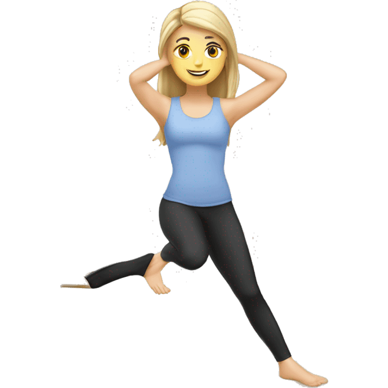 White Girl pilates pilates emoji