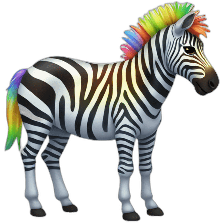 Rainbow Zebra Full Body emoji