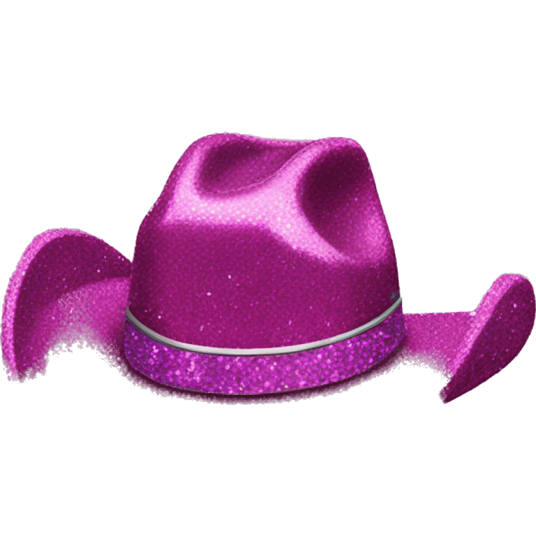 Glitter cowgirl hat emoji