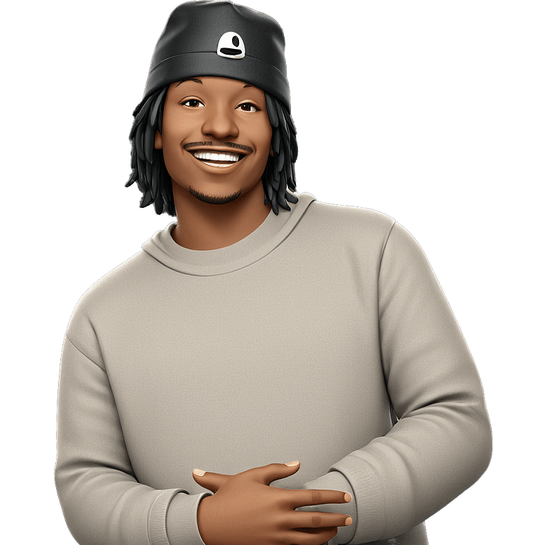 grinning boy in stylish hat emoji