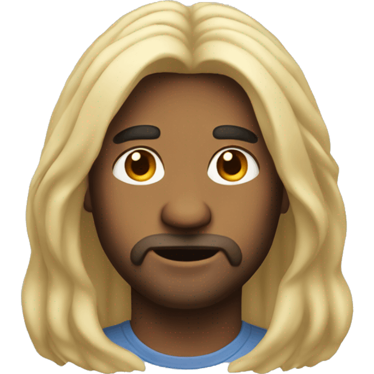 man with long hair emoji