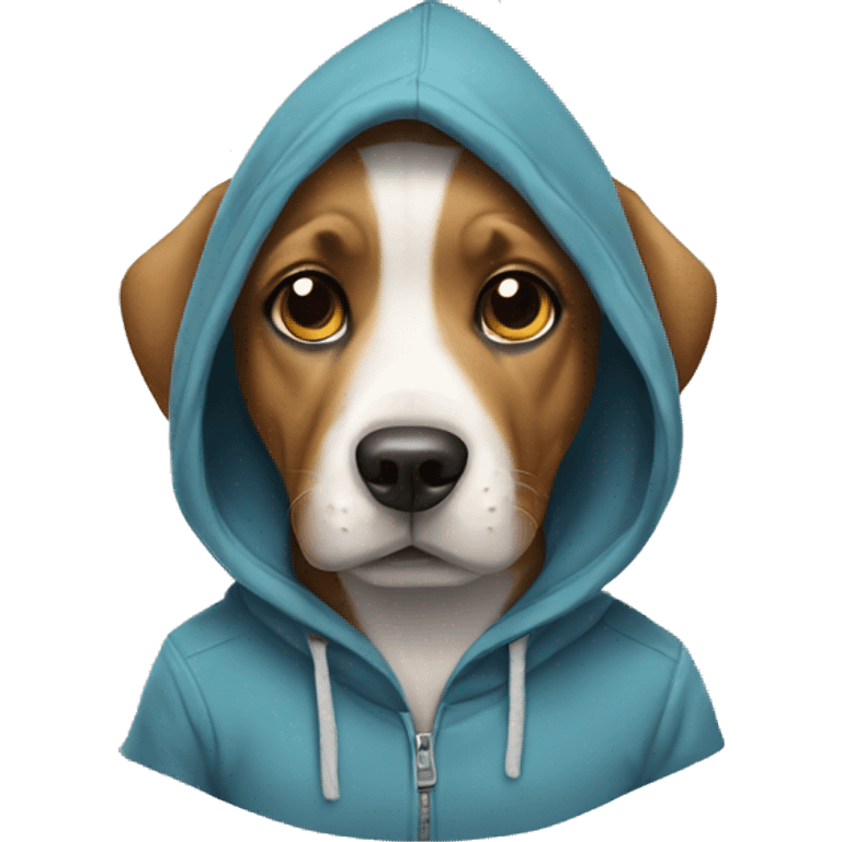 Dog with a hoodie emoji