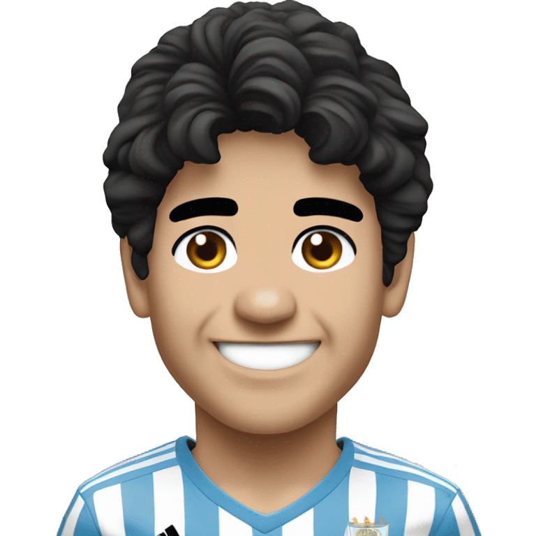 maradona argentina young smile emoji