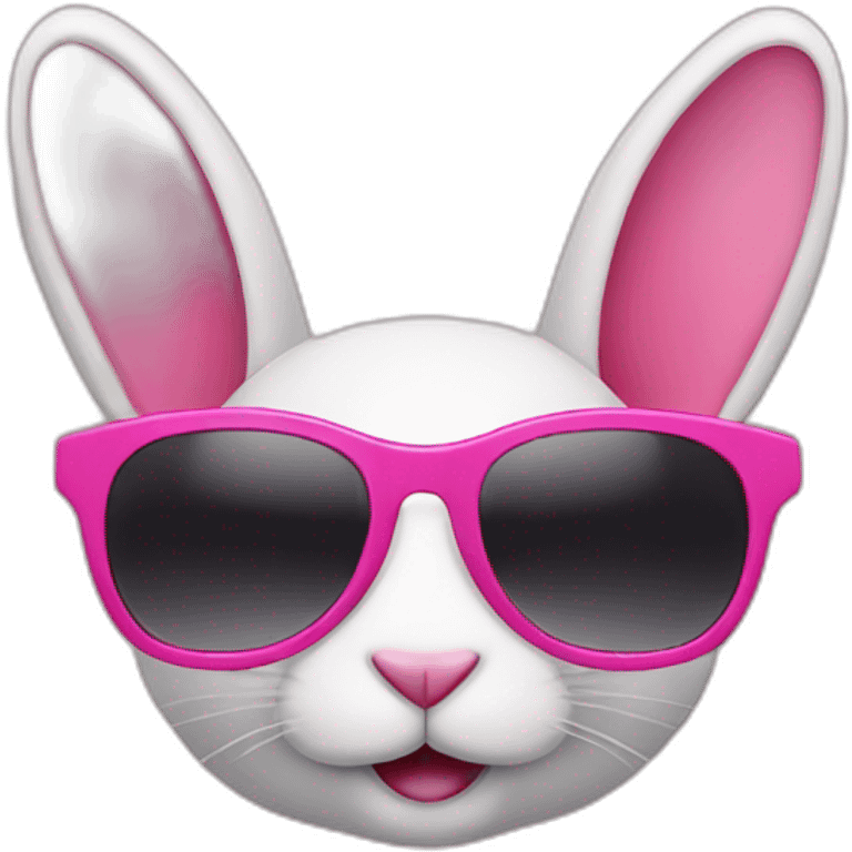 pink rabbit sunglasses emoji