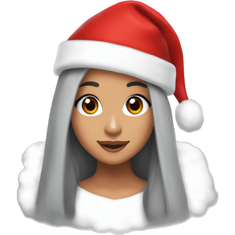 ariana grande with santa hat emoji