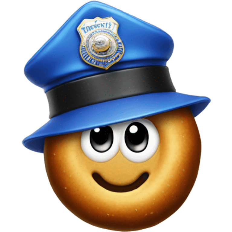 Donut wearing a police hat emoji