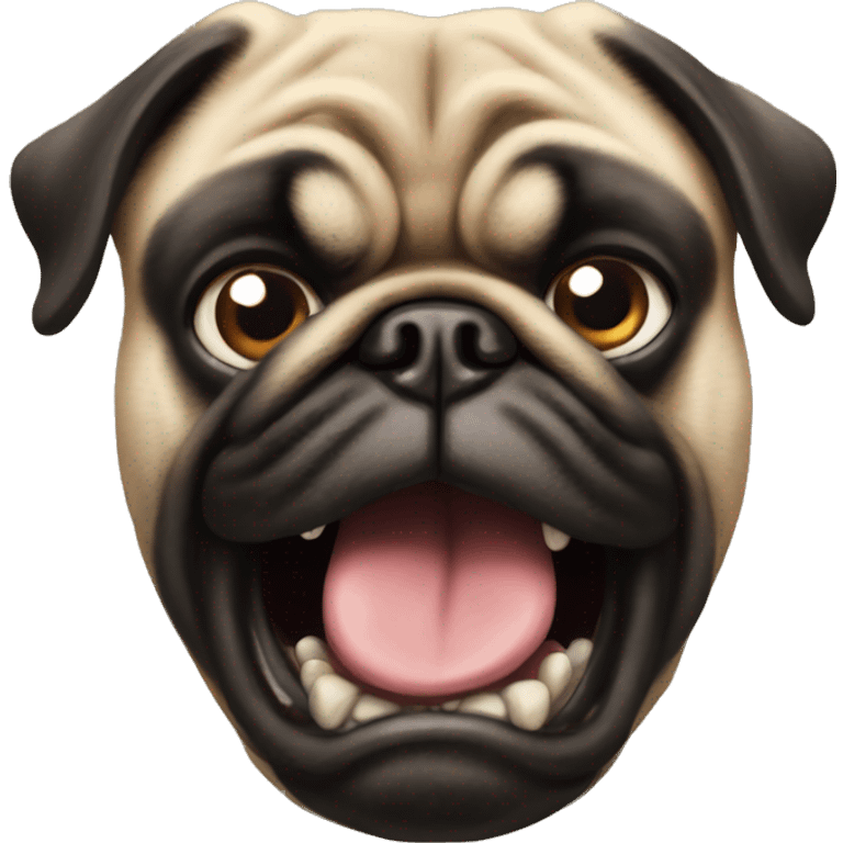 Angry pug emoji